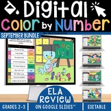September Color by Number Grammar Review BUNDLE on Google 