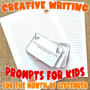 September Creative Writing Prompts for Kids (US Letter Paper) by Rainy ...