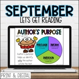 September DIGITAL Lets Get Reading 2nd Grade Reading Activ