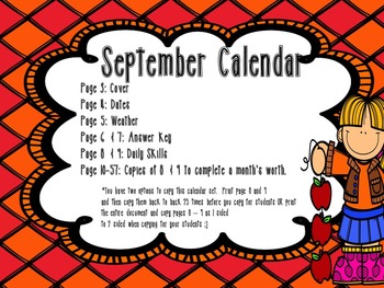 September Daily Calendar Activity Journal by Hendry Helpers | TPT