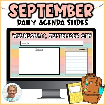September Daily Classroom Slides by Hinzspire You | TPT