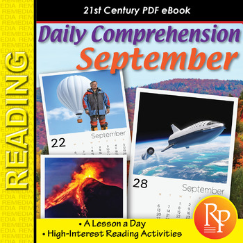 Preview of 21st Century SEPTEMBER DAILY COMPREHENSION: High Interest Reading Activities