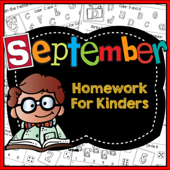 Preview of Homework:  Kindergarten September Packet (New Distance Learning Option)