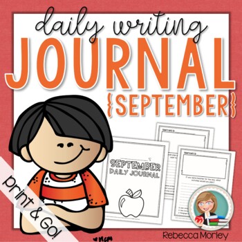 September Daily Journal (Writing Prompts) by Edventures at Home | TpT