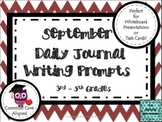 September Daily Journal Writing Prompts for Whiteboard Pre