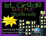 First Grade Daily Math September NO PREP-Distance Learning