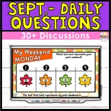 September Daily Question for Morning Meeting - Google Slid