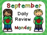 September Daily Review PowerPoints for Kindergarten~ Great