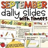 September Daily Slides with Timers