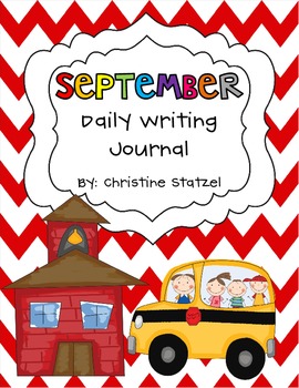 September Daily Writing Journal by Christine Statzel | TPT