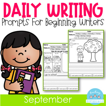 September Daily Writing Prompts by Teaching Biilfizzcend | TPT