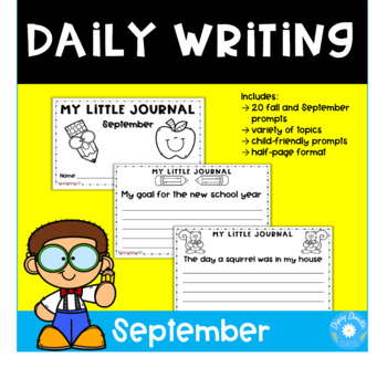 September | Daily Writing Prompt | My Little Journal by Dipsy Doodle Days