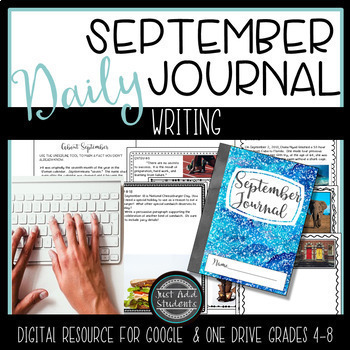 Preview of September Daily Writing Prompts Digital and Print