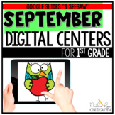 September Digital Centers for 1st Grade Digital Learning