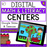 September Digital Centers for Kindergarten - Math & Litera