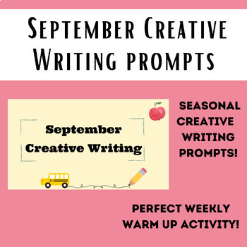 Preview of September Digital Creative Writing Activities