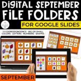September Digital File Folders for Special Education