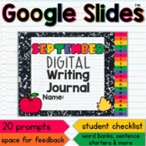 September Digital Writing Journal Google Slides 20 Prompts