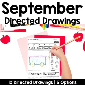 Preview of September Directed Drawings with Shapes | Fall | Autumn