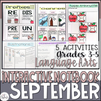 Preview of ELA Interactive Notebook September