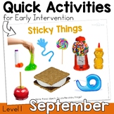 September Speech Therapy Quick Activities - Early Interven