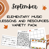 September Elementary Music Lessons and Resources Variety Pack