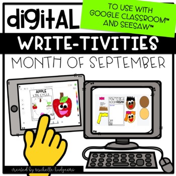 Preview of September Fall Autumn Writing for Google Classroom™ &Seesaw™ | Distance Learning