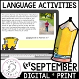 September Fall Language Activities Speech Therapy Printabl