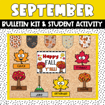 Preview of Fall Leaves September Bulletin Board | Decor Kit | Door Decor