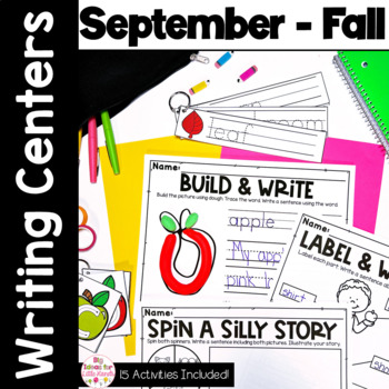 Preview of September Fall Writing Center | Kindergarten and First Grade