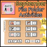 SEPTEMBER File Folder Activities | Farm Animals | Math, EL