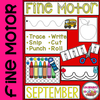 Preview of September Fine Motor Activities - Back to School Morning Tubs