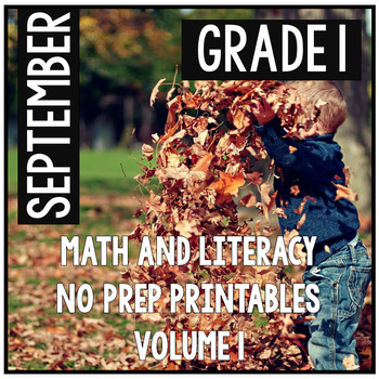 Preview of September First Grade Math and Literacy Packet NO PREP