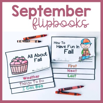 Preview of September Flip Books | September Writing Crafts All About Fall