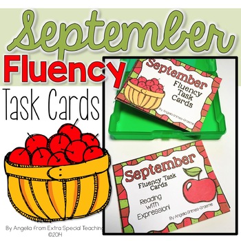 September Fluency Practice Task Cards by Angelia - Extra Special Teaching