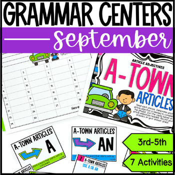 Preview of September Grammar Games and Activities - 3rd-5th Grade