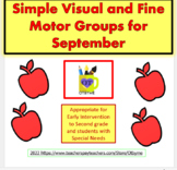 September Groups- Visual and Fine Motor skills