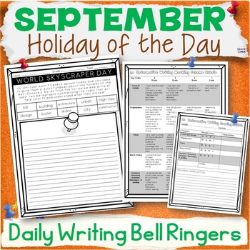 September Bell Ringers ELA - Holiday of the Day Morning Work Prompts ...