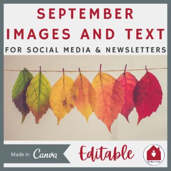 Preview of September Images for Social Media & Newsletters