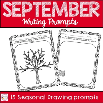September Journal Drawing Prompts by PrintablePrompts | TPT