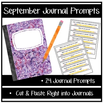 September Journal Prompts by Carlie Mobley | Teachers Pay Teachers