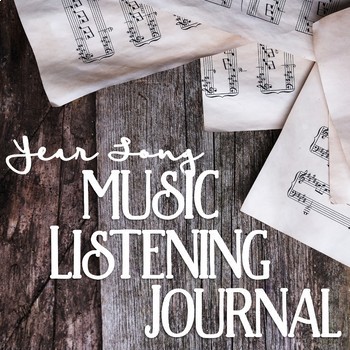 Preview of Year Long Music Listening Journal Bundle