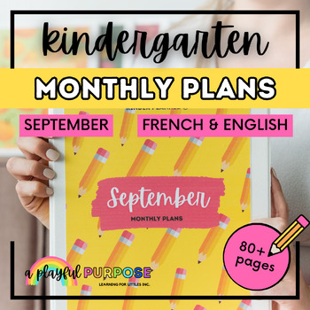 Preview of September Kindergarten Lesson Plans in French and English