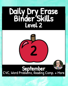 Preview of September LEVEL 2 - Dry Erase Binder - Special Education, Morning Work & Centers