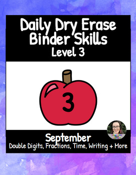 Preview of September LEVEL 3 - Dry Erase Binder - Special Education, Morning Work & Centers