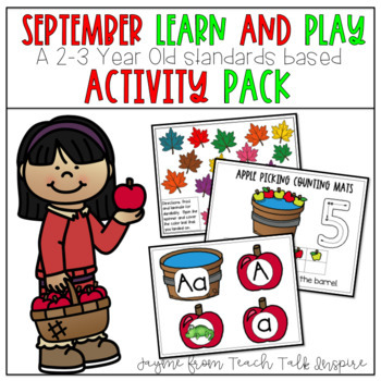 Preview of September Learn and Play Toddler Activities