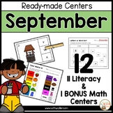 September Literacy Centers Kindergarten & 1st Back to Scho