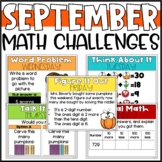 September Math Challenges for 2nd Grade | Fall Math Activities