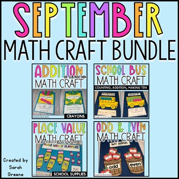 Preview of September Math Craft Bundle