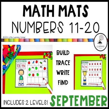 Preview of September Math Mats Numbers to 20 |  Fall Counting Center Activity